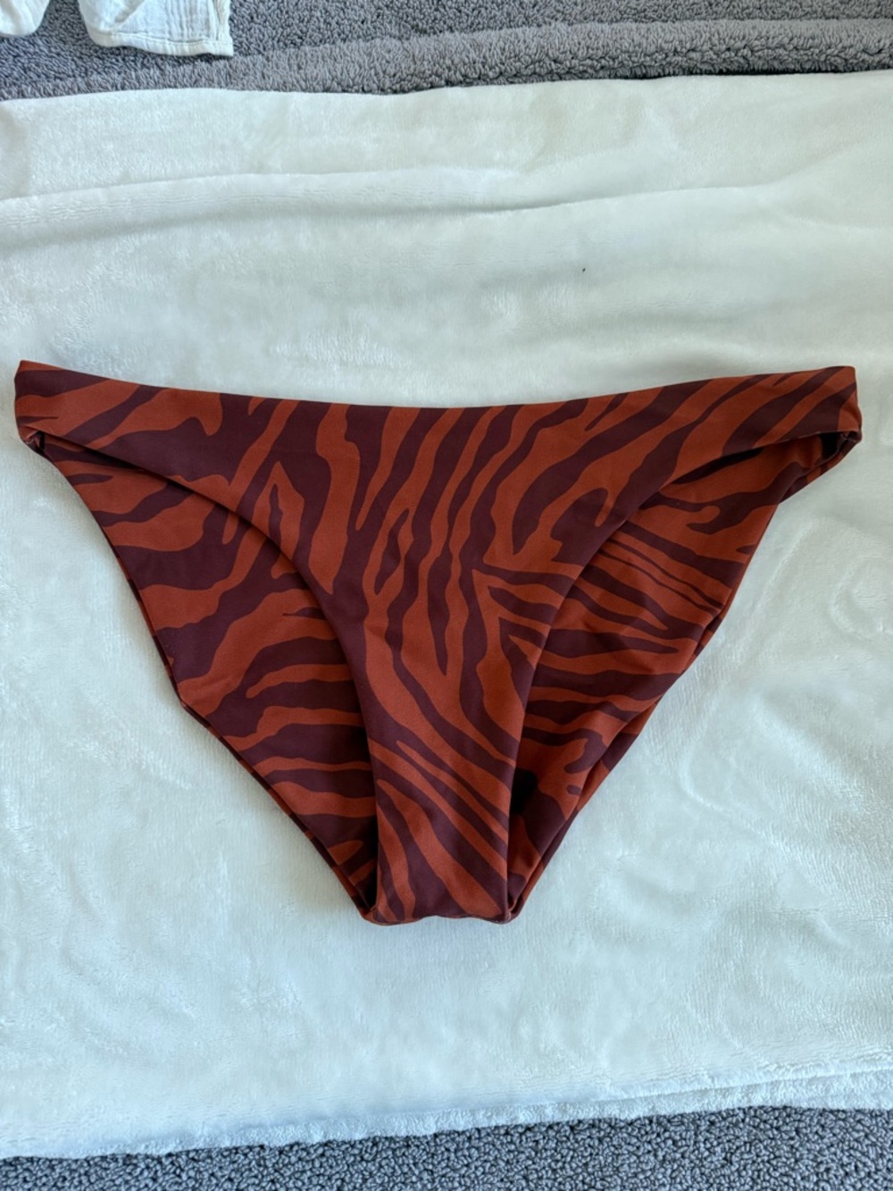 Skatie Brown and Dark Brown Zebra Print Bikini Bottoms